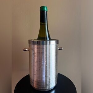 Vtg KNABEL Wine Cooler Bucket 7.5”h x 4.75" Diameter Top Round Striped,